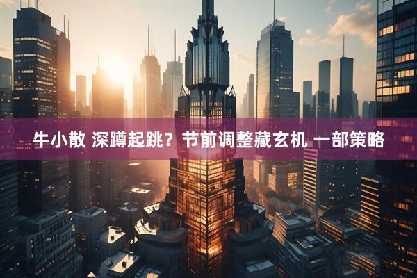 牛小散 深蹲起跳？节前调整藏玄机 一部策略