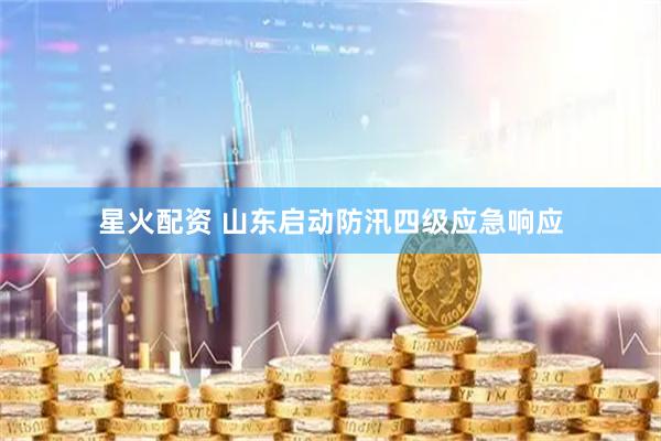 星火配资 山东启动防汛四级应急响应