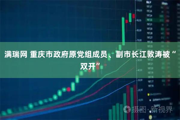 满瑞网 重庆市政府原党组成员、副市长江敦涛被“双开”