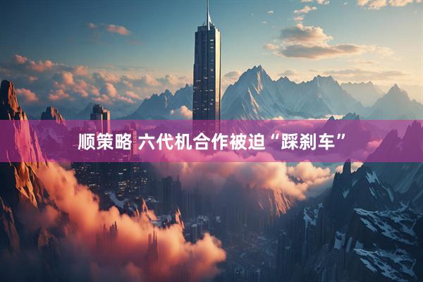 顺策略 六代机合作被迫“踩刹车”